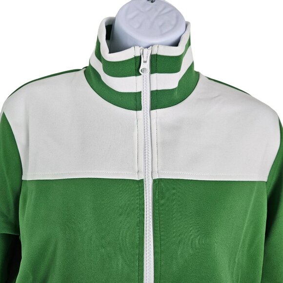 Wild Fable Women's Green & White Track Zip-Up Jacket Size Small Pockets Stylish - Picture 4 of 11